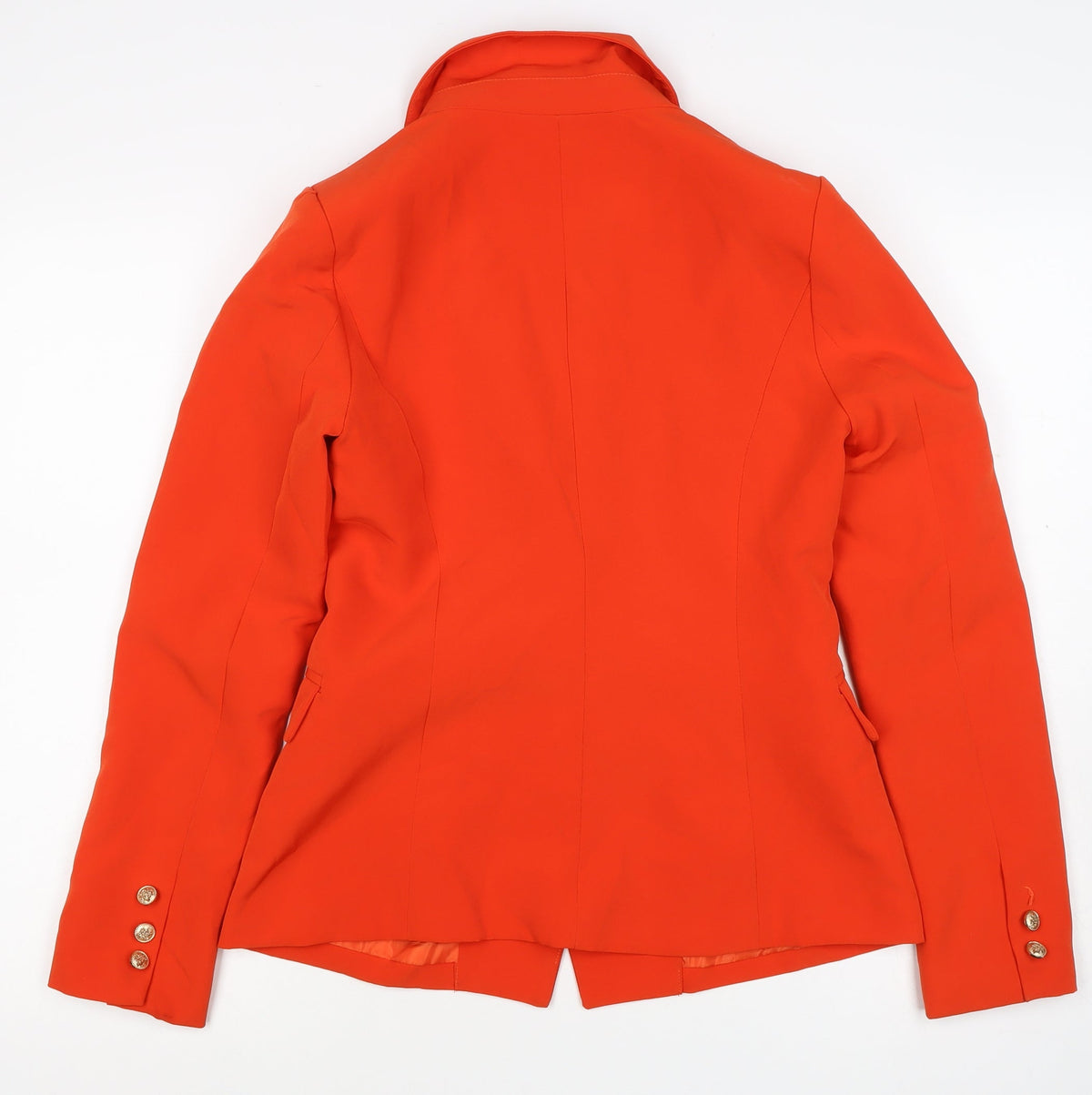 Attentif Paris Women’s Orange UK 10 Double-Breasted Peak Lapel Blazer