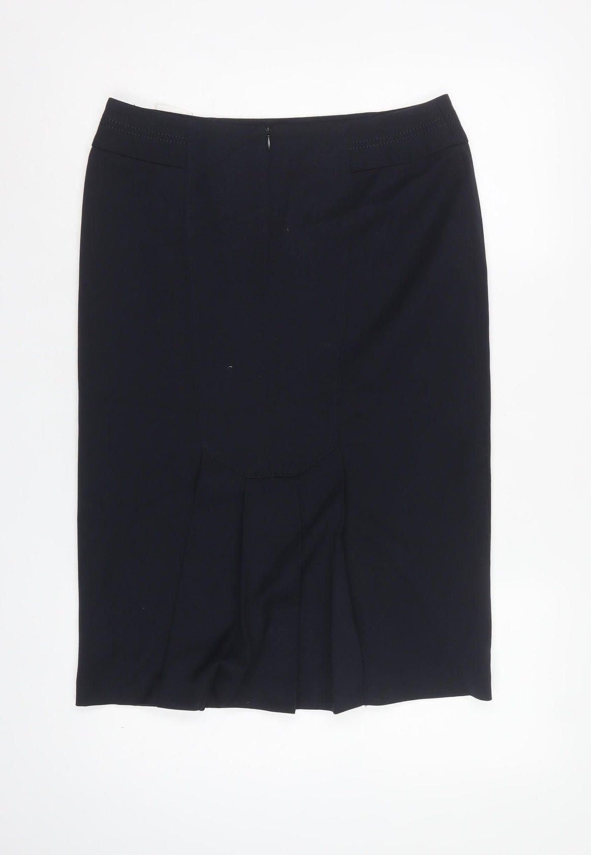 Marks & Spencer Women Blue UK 12 Knee Length Pencil Skirt Stretch