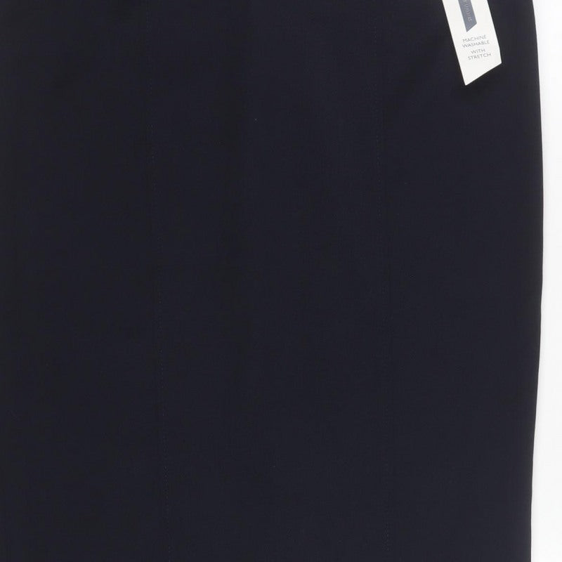 Marks & Spencer Women Blue UK 12 Knee Length Pencil Skirt Stretch