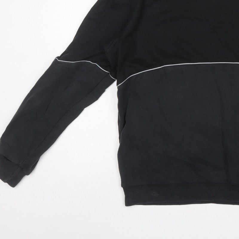Adidas Originals Men's Black L Pullover Crew Neck Logo Sweatshirt