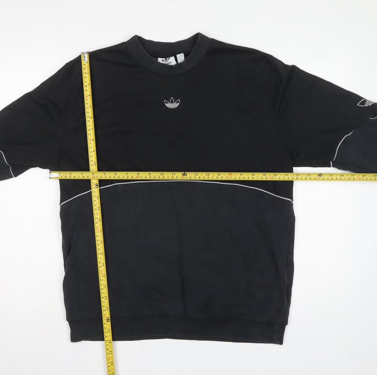 Adidas Originals Men's Black L Pullover Crew Neck Logo Sweatshirt
