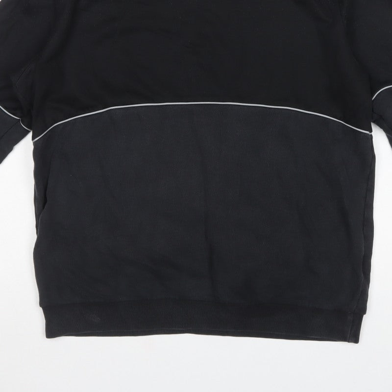 Adidas Originals Men's Black L Pullover Crew Neck Logo Sweatshirt