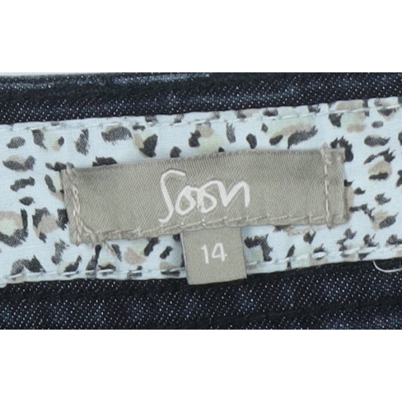 Soon Women’s Black Bootcut Stretch Jeans UK 14 Dark Wash