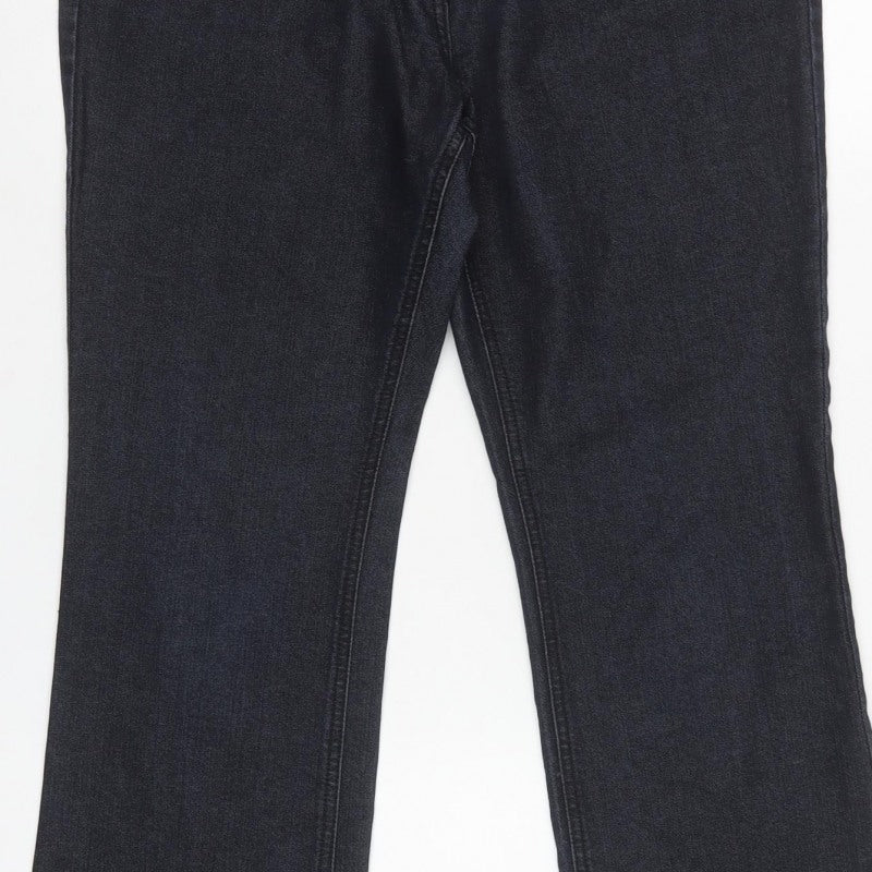 Soon Women’s Black Bootcut Stretch Jeans UK 14 Dark Wash