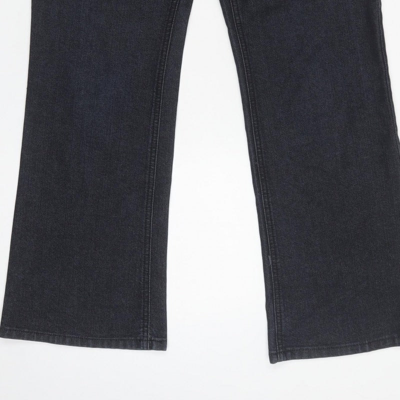 Soon Women’s Black Bootcut Stretch Jeans UK 14 Dark Wash