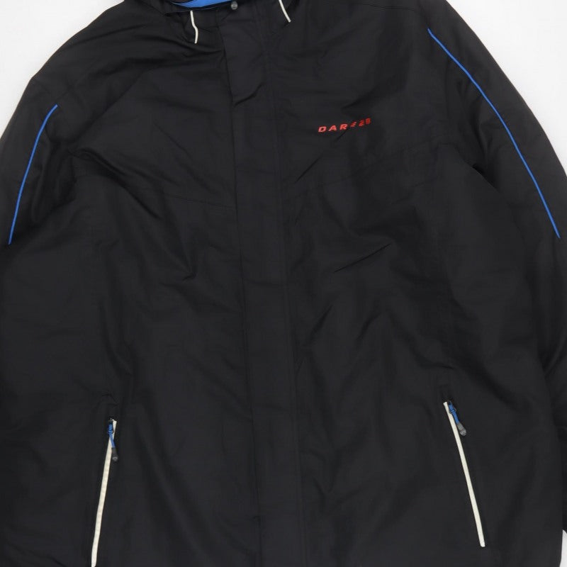 Dare 2b Mens Black 3XL Hooded Padded Ski Jacket Outdoor Coat