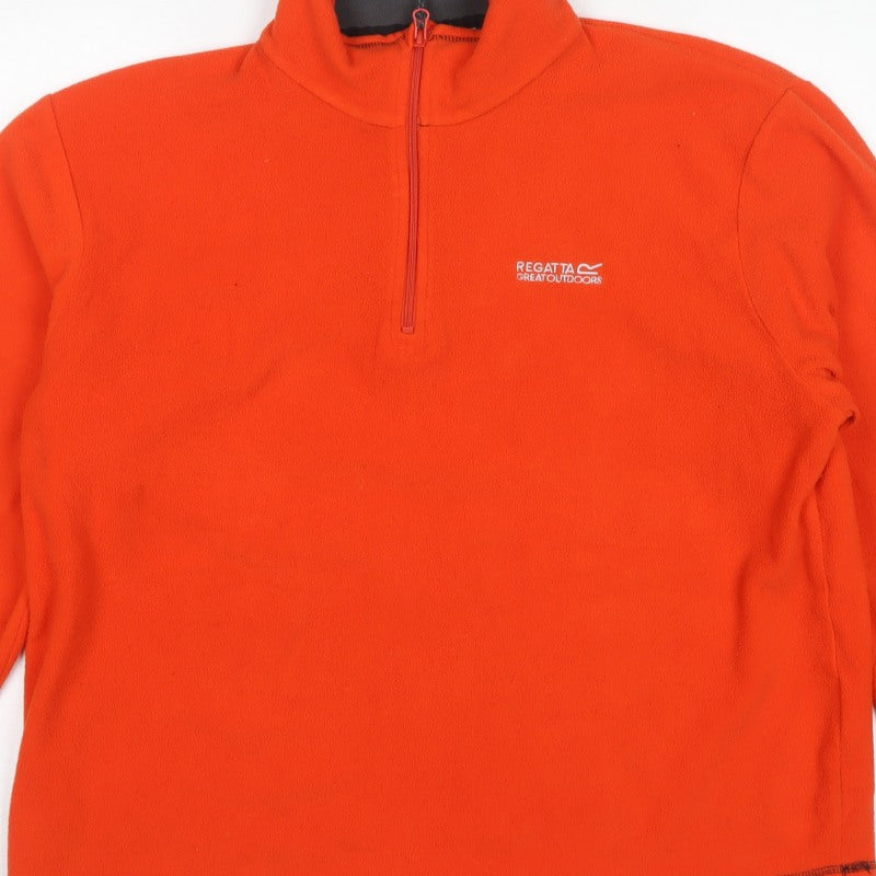 Regatta Men’s Orange XL 1/4 Zip Fleece Pullover Sweatshirt Outdoor