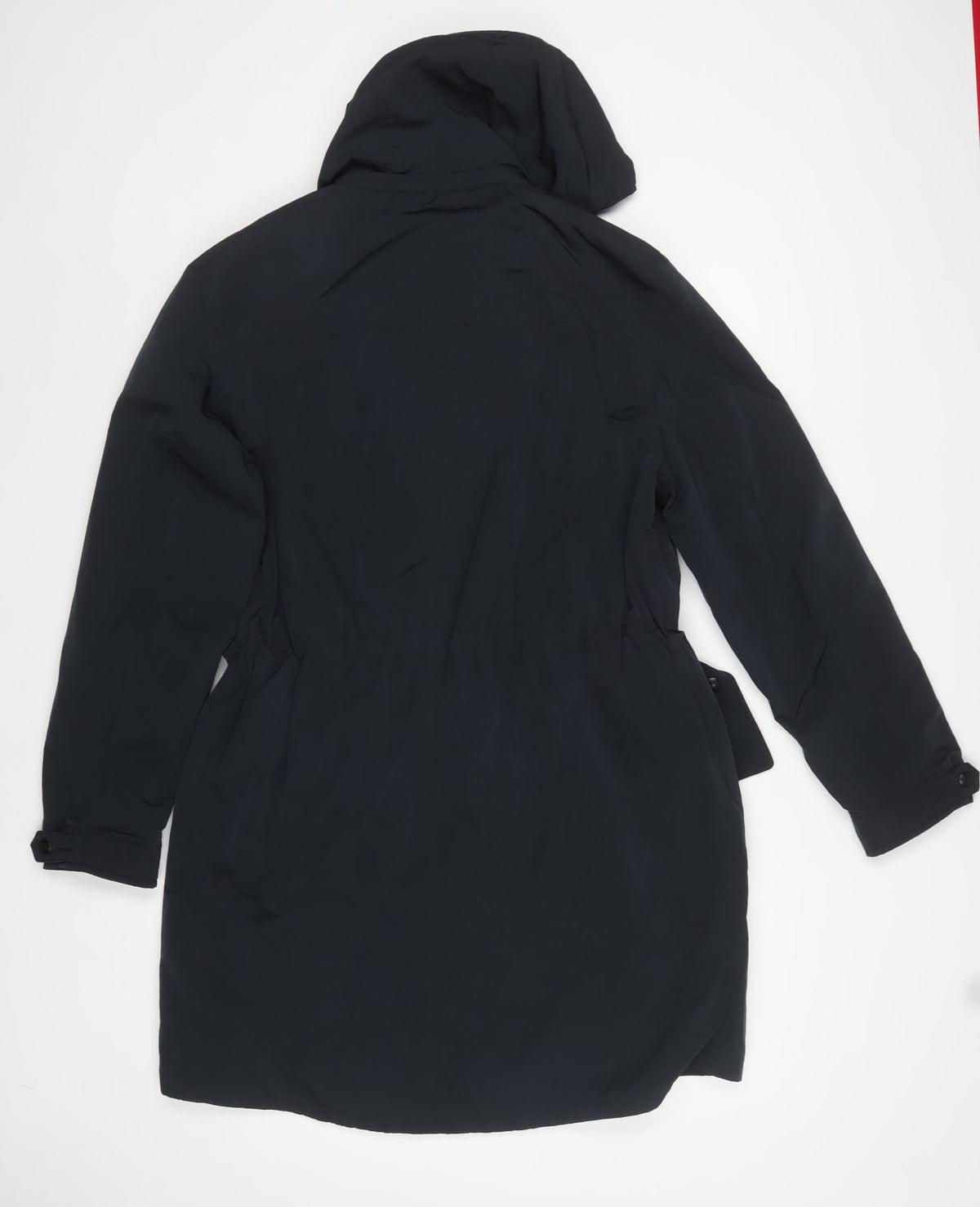 Massimo Dutti Men’s Blue Long Hooded Parka Coat Size L Polyamide