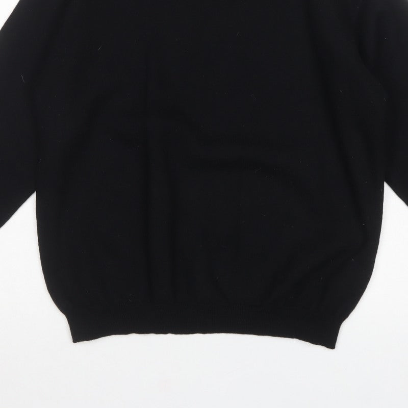 Tulchan Women Black Wool L Vintage 1997 Crew Neck Pullover Jumper