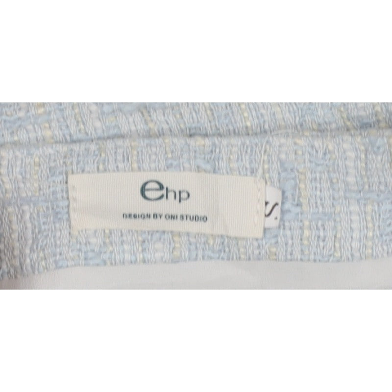 Ehp Women’s Blue Tweed Pencil Mini Skirt Size S Zip