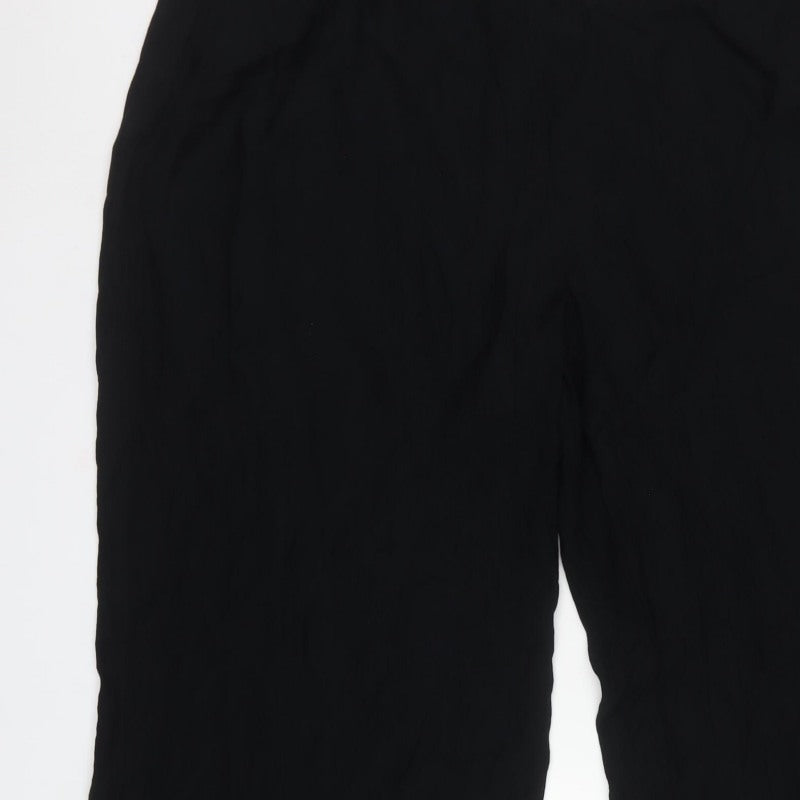 M&S Women’s Black Size 24 Regular Wide Leg Trousers