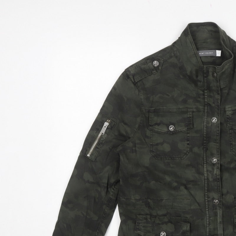 Mint Velvet Women’s Green Camo Military Jacket Size 12