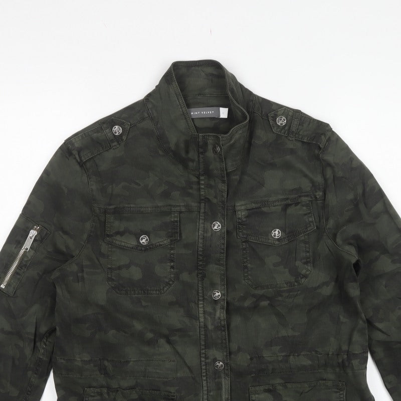 Mint Velvet Women’s Green Camo Military Jacket Size 12