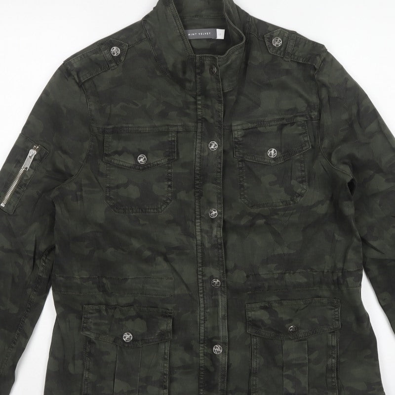 Mint Velvet Women’s Green Camo Military Jacket Size 12