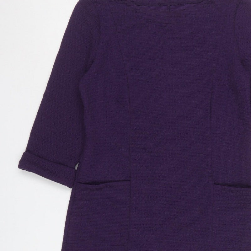 Roman Women’s Purple Size 12 Knee Length Shift Work Dress