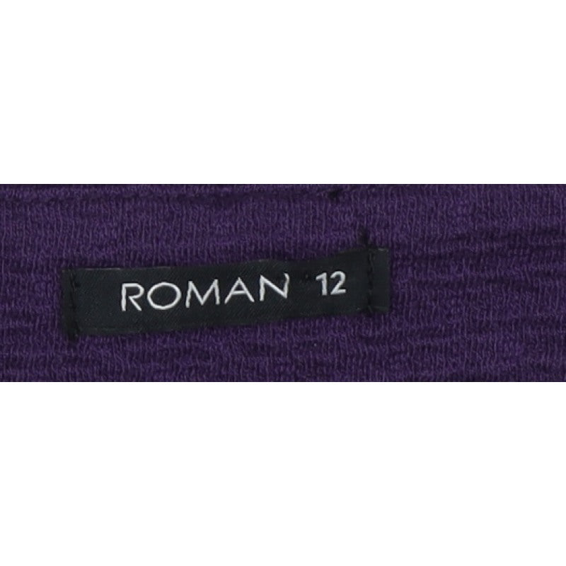 Roman Women’s Purple Size 12 Knee Length Shift Work Dress