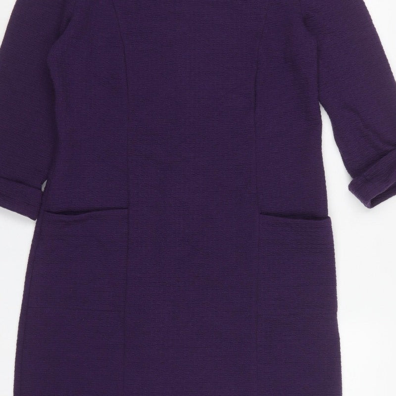 Roman Women’s Purple Size 12 Knee Length Shift Work Dress