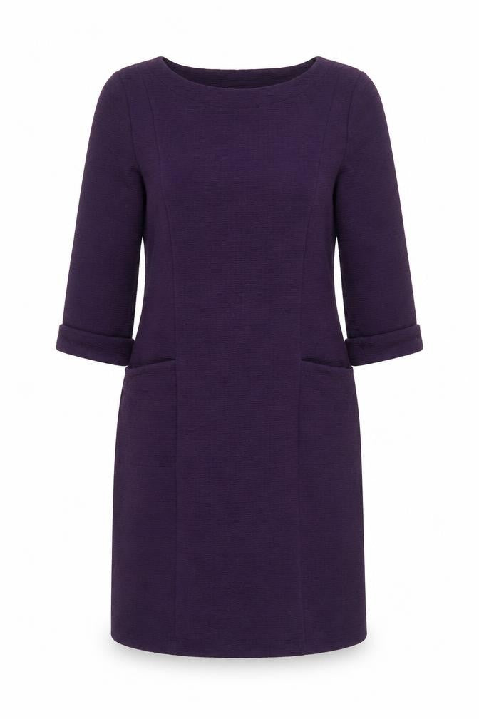 Roman Women’s Purple Size 12 Knee Length Shift Work Dress