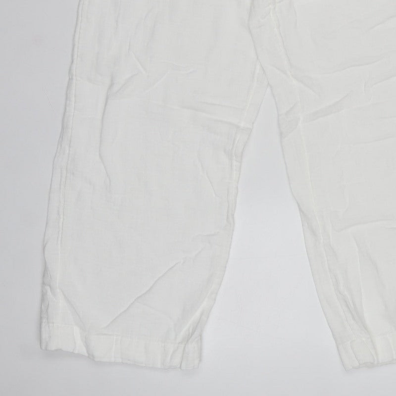 Marks & Spencer Women’s White Size 12 Linen Jogger Trousers