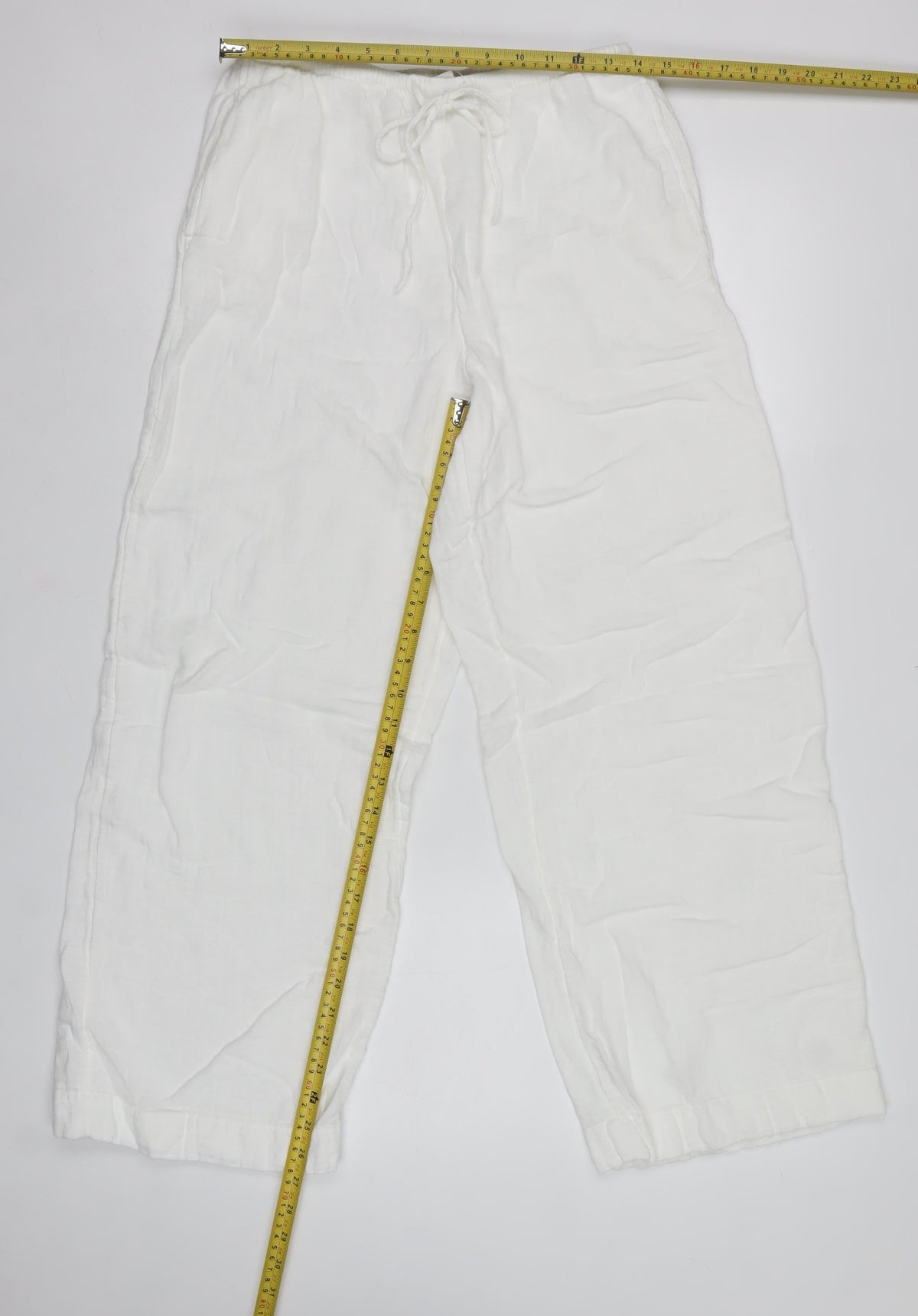 Marks & Spencer Women’s White Size 12 Linen Jogger Trousers