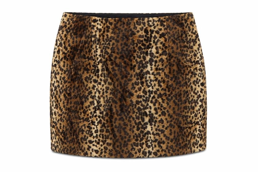 Hugo Buscati Women's Brown UK 18 Leopard Print Mini Pencil Skirt
