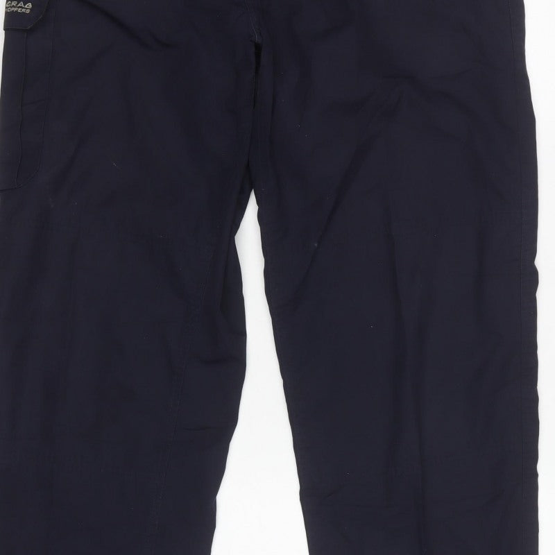 Craghoppers Men Blue L 34in Cargo Trousers Straight Leg