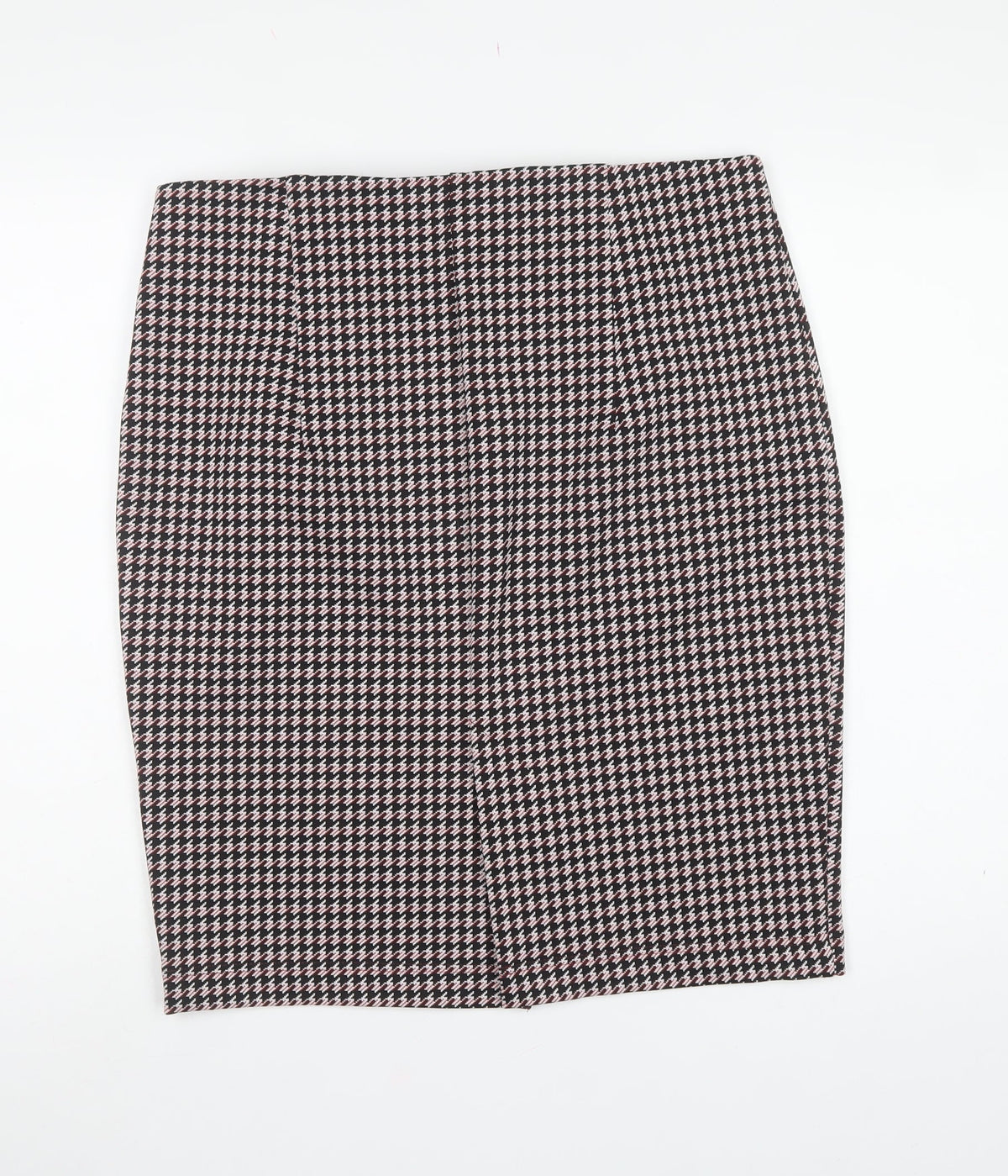 Marks and Spencer Women's Red Mix UK 16 Houndstooth Pencil Knee Skirt