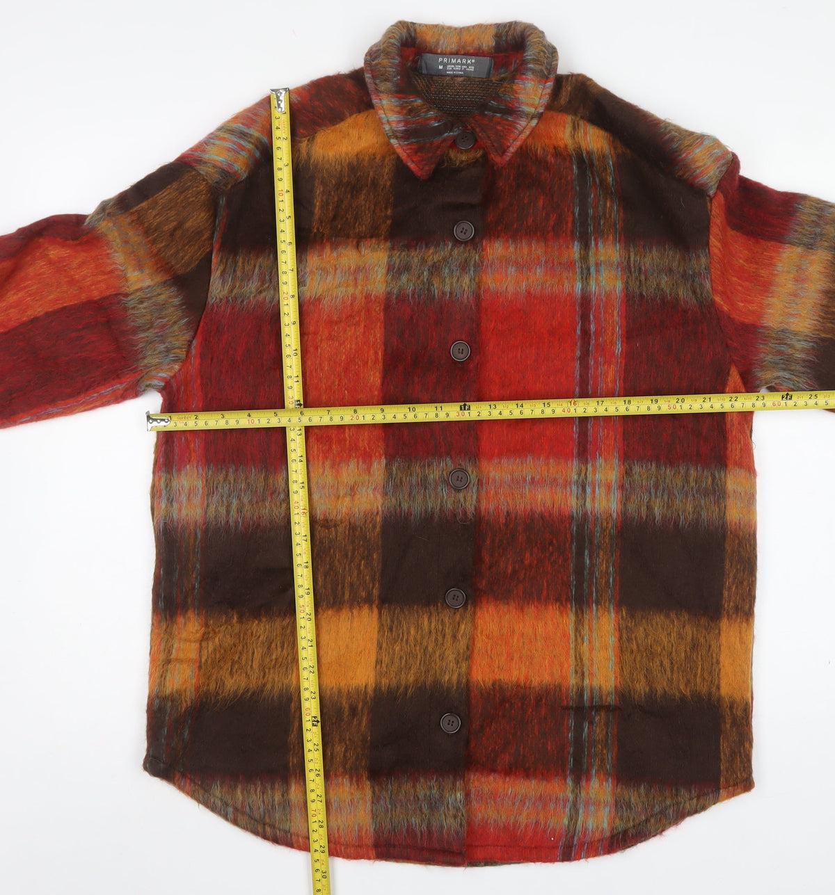 Primark Women’s Multicoloured Plaid Shacket Jacket M UK 12/14