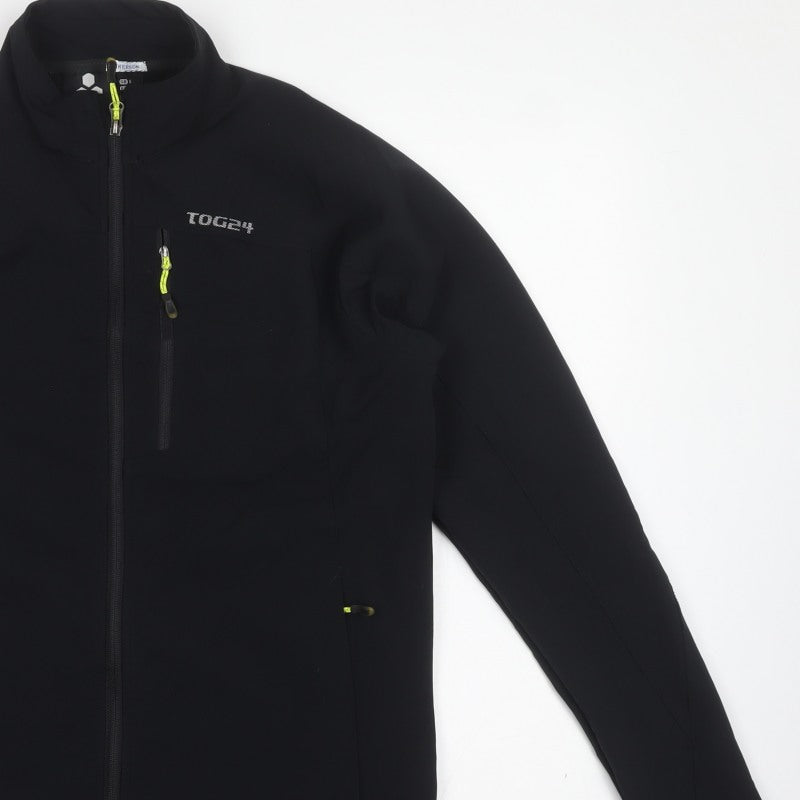 TOG24 Mens Black S Dickerson Softshell Full Zip Outdoor Jacket