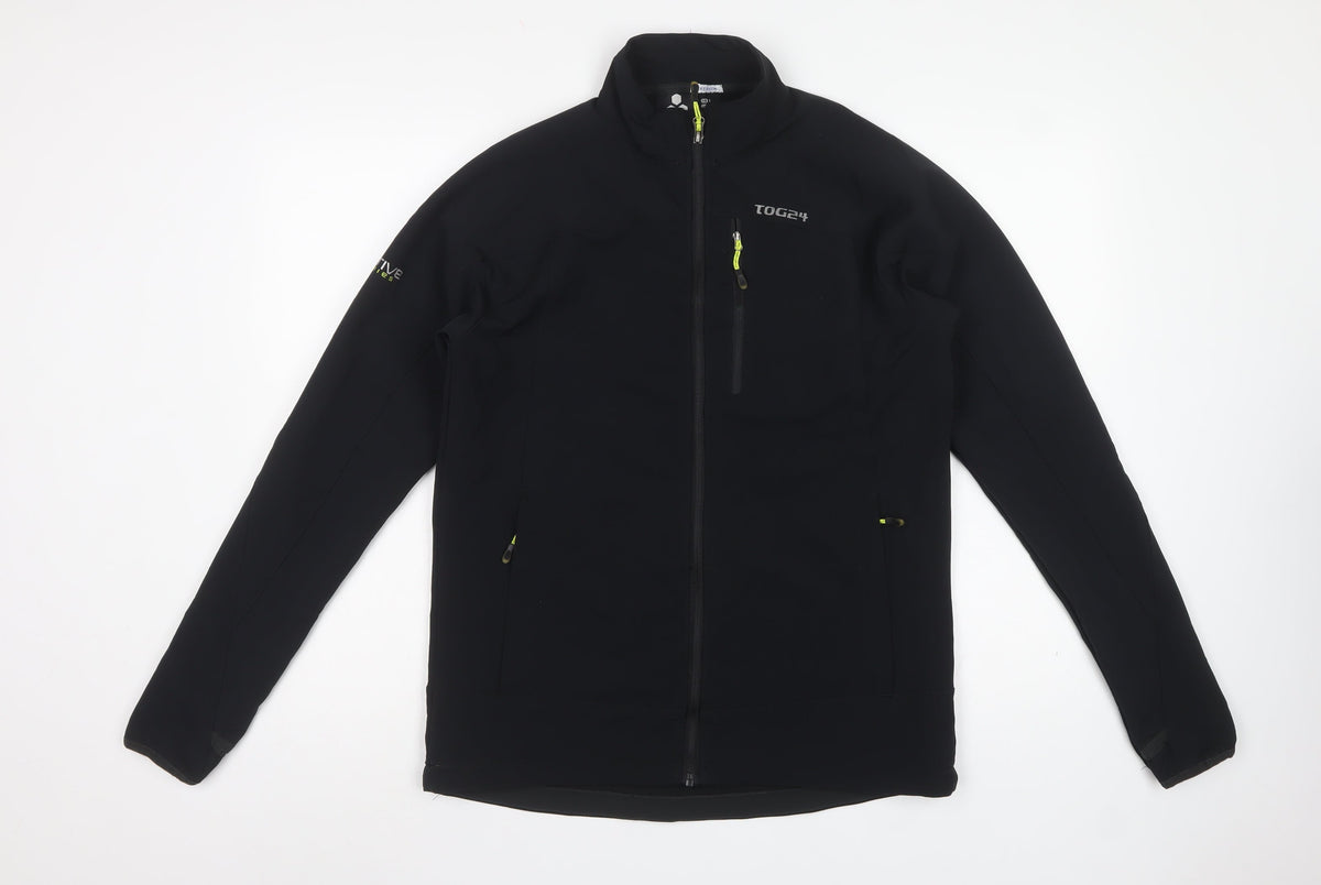 TOG24 Mens Black S Dickerson Softshell Full Zip Outdoor Jacket