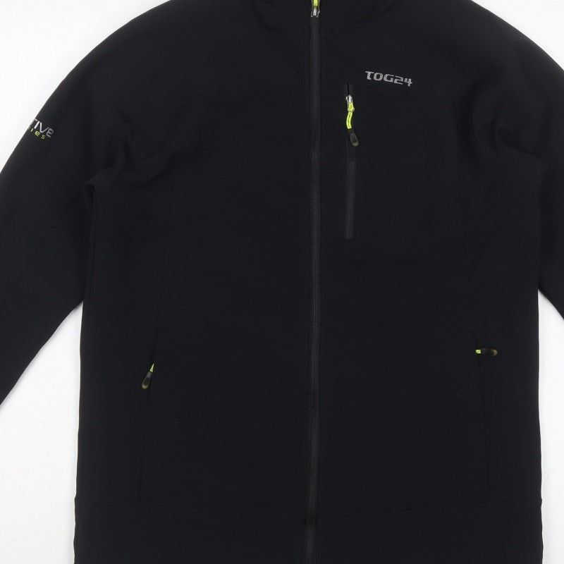 TOG24 Mens Black S Dickerson Softshell Full Zip Outdoor Jacket