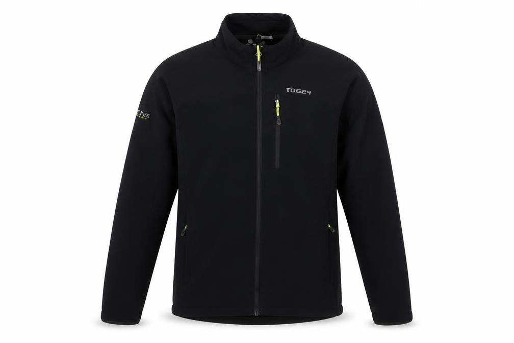 TOG24 Mens Black S Dickerson Softshell Full Zip Outdoor Jacket