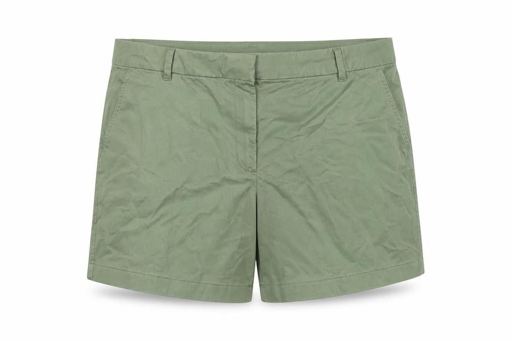 Marks & Spencer Women Green Size 22 Stretch Chino Shorts Pockets