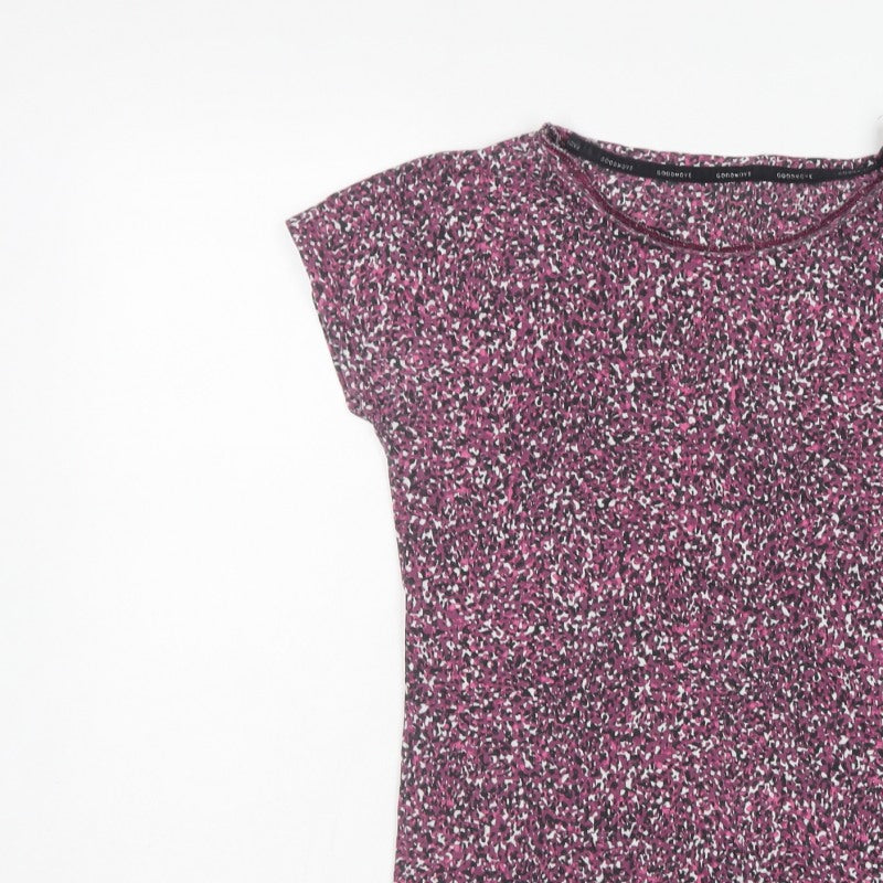 Marks & Spencer Goodmove Women's Pink Size 10 Animal Print T-Shirt