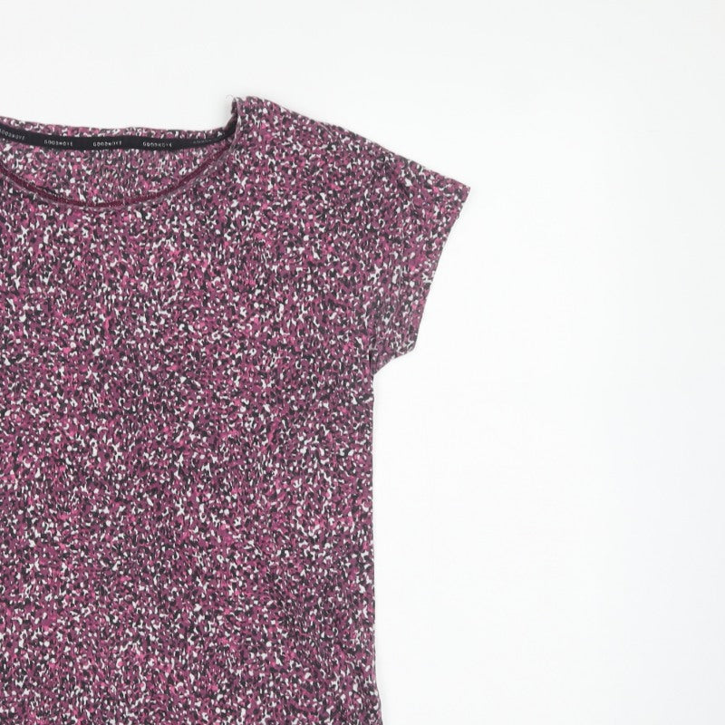 Marks & Spencer Goodmove Women's Pink Size 10 Animal Print T-Shirt