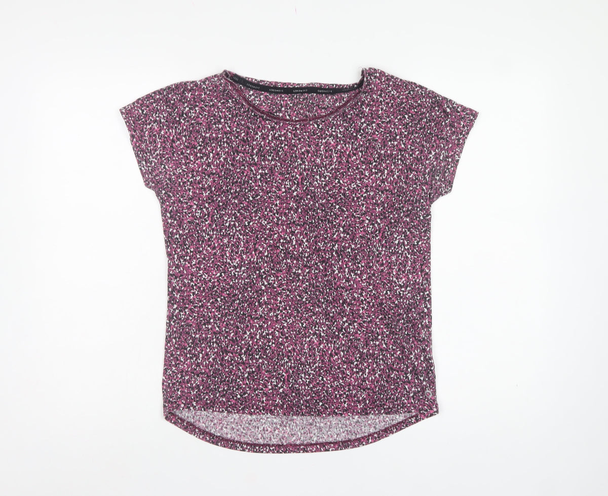 Marks & Spencer Goodmove Women's Pink Size 10 Animal Print T-Shirt