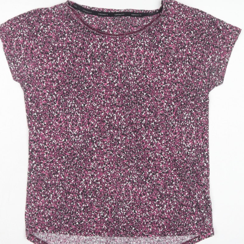 Marks & Spencer Goodmove Women's Pink Size 10 Animal Print T-Shirt