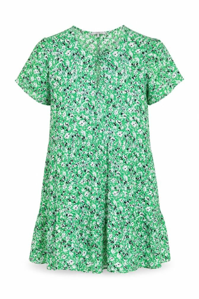Next Women Green Floral Fit & Flare Knee Length Dress UK 16