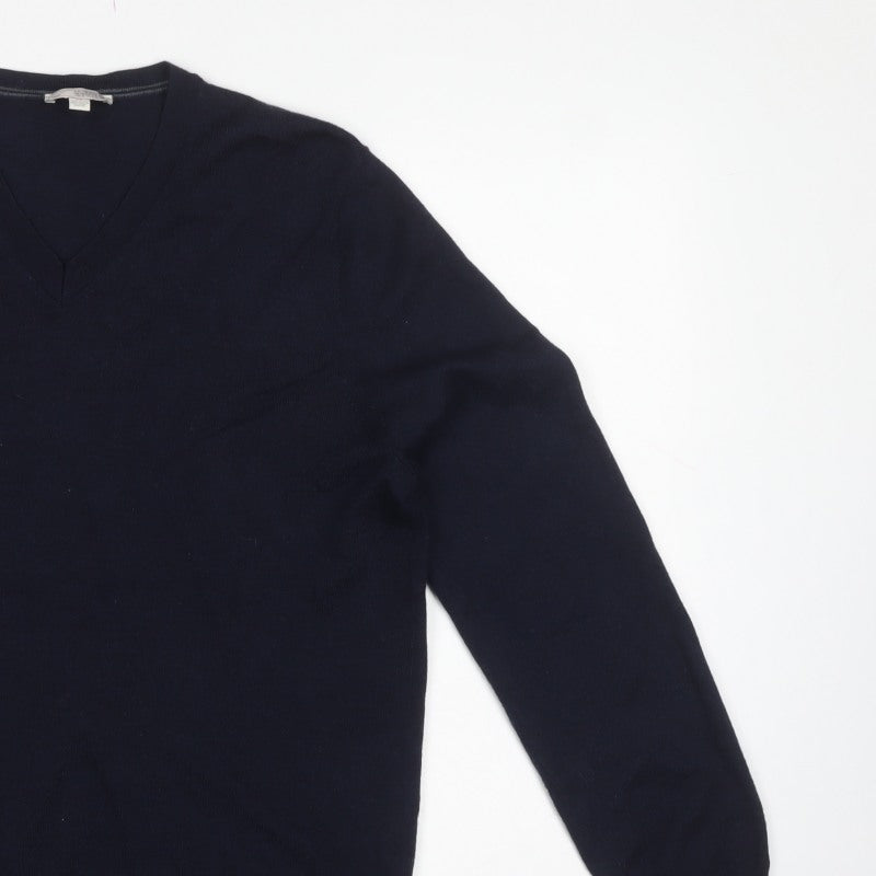 Gap Women’s Blue Merino Wool V-Neck Long Sleeve Pullover Jumper L