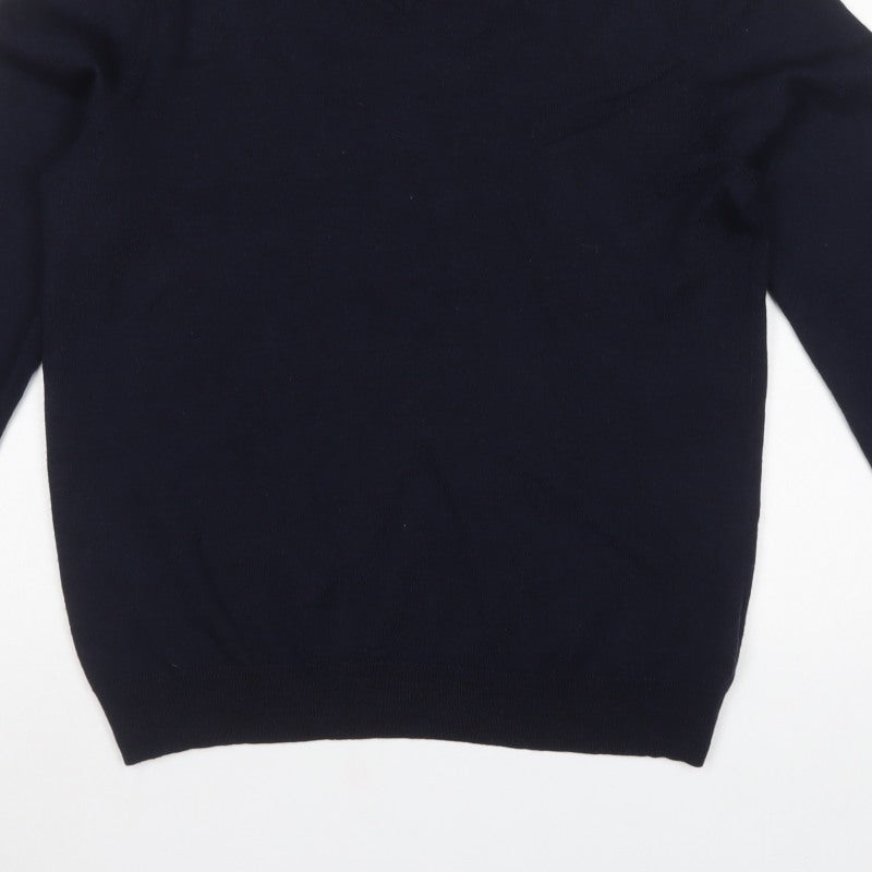 Gap Women’s Blue Merino Wool V-Neck Long Sleeve Pullover Jumper L