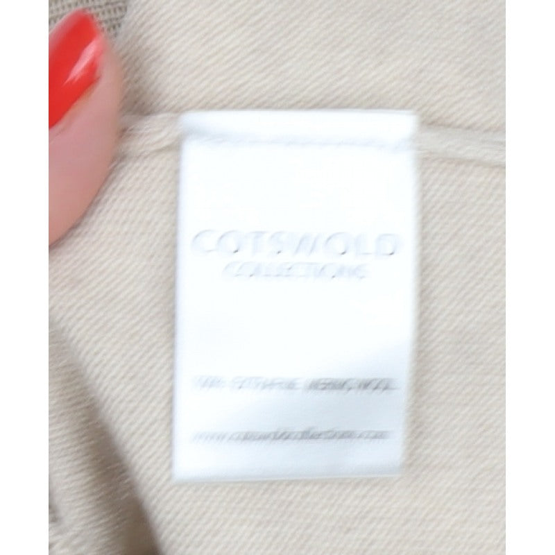 Cotswold Collections Women Beige S Merino Wool Mock Neck Jumper