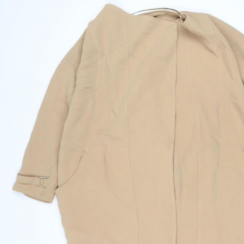 River Island Women’s Beige Size 16 Basic Open Jacket Buckle Cuffs