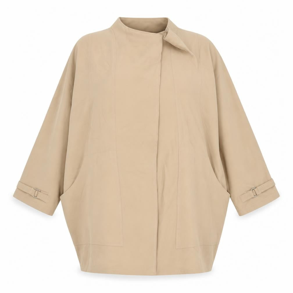 River Island Women’s Beige Size 16 Basic Open Jacket Buckle Cuffs