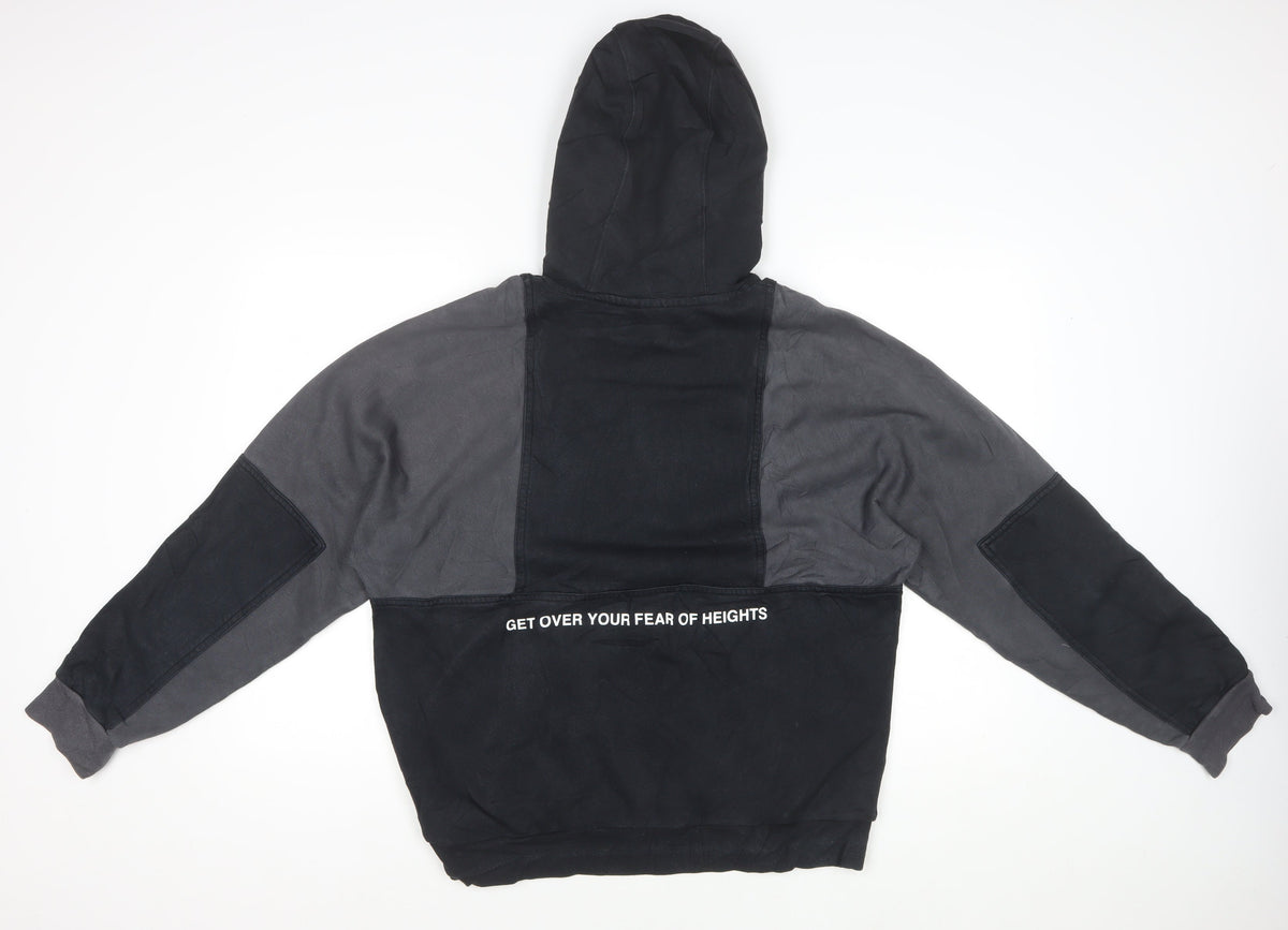 Nike Air Men’s Black Grey Graphic Pullover Hoodie M Hooded Sports