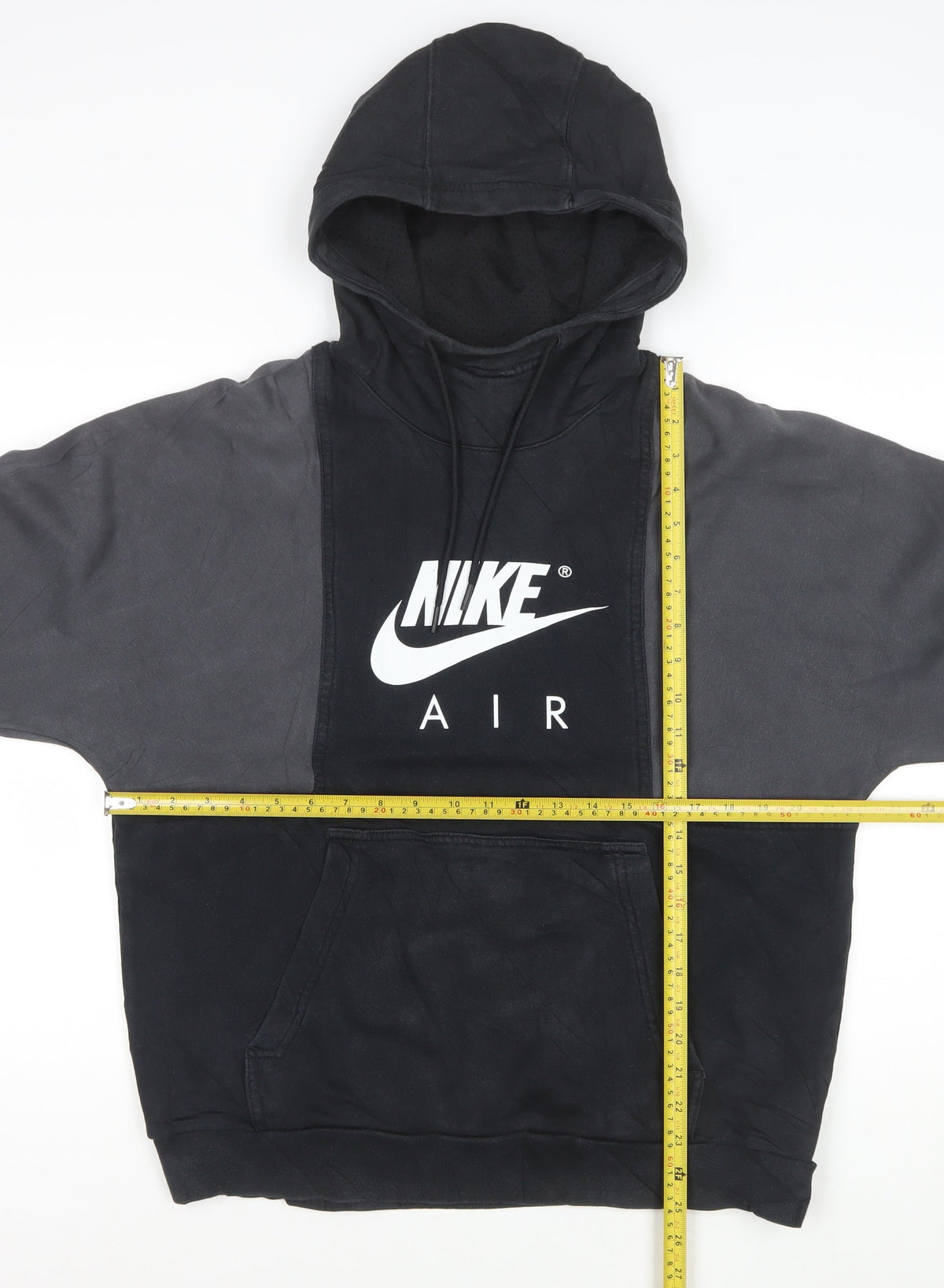 Nike Air Men’s Black Grey Graphic Pullover Hoodie M Hooded Sports