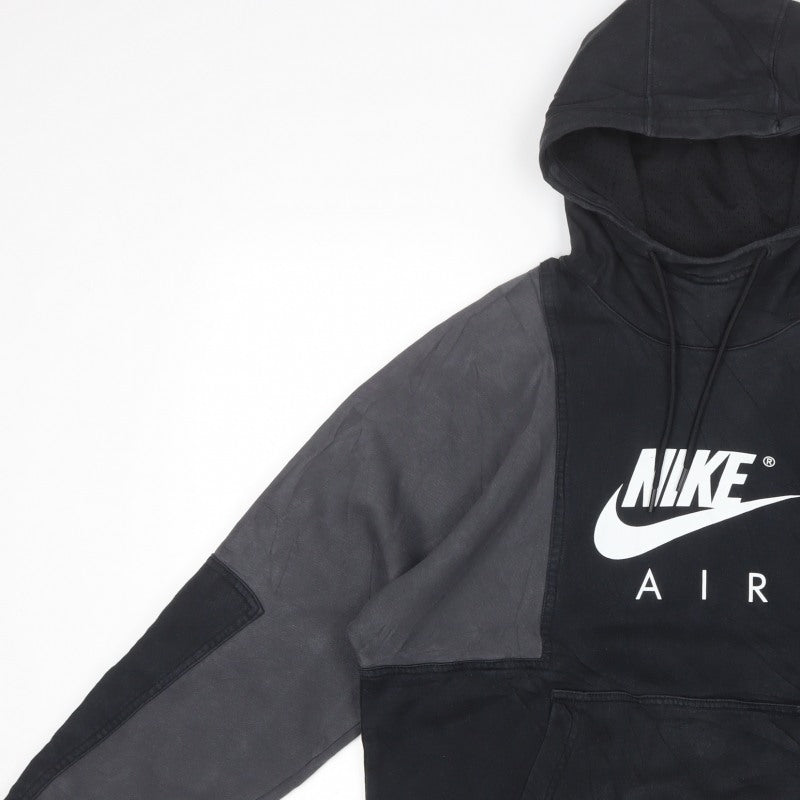 Nike Air Men’s Black Grey Graphic Pullover Hoodie M Hooded Sports