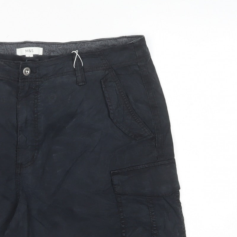 Marks & Spencer Women's Black UK 20 Cargo Casual Shorts