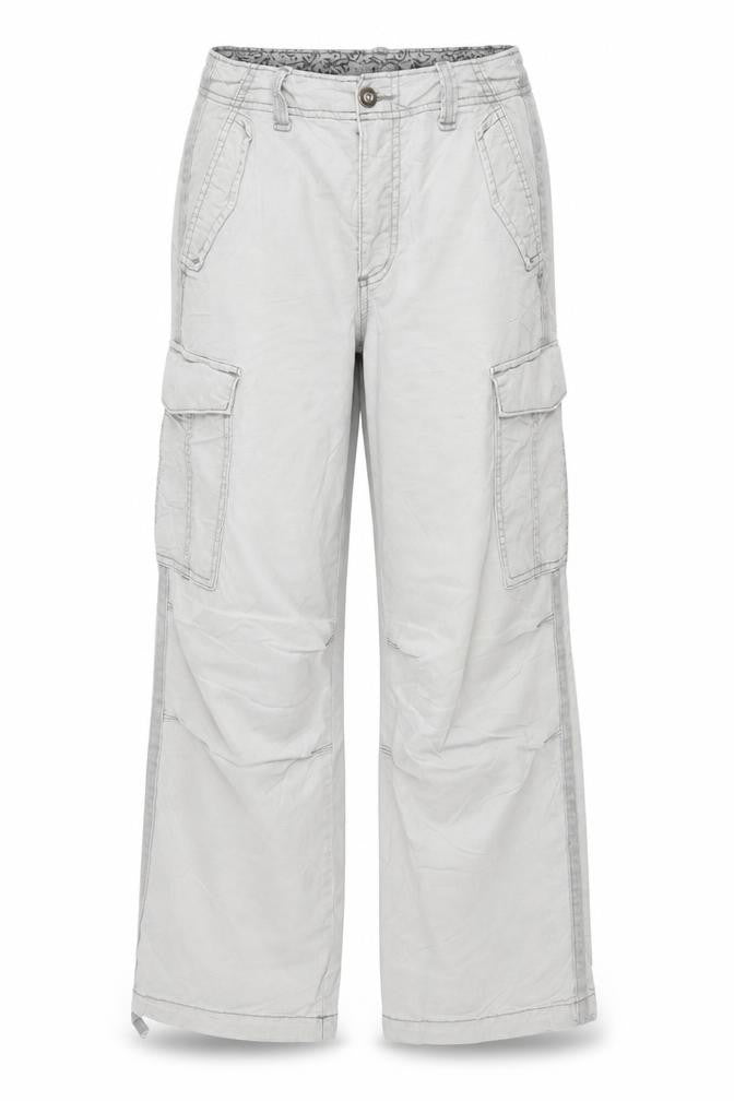 Marks and Spencer Women Grey Cargo Trousers UK 8 Short Straight Leg