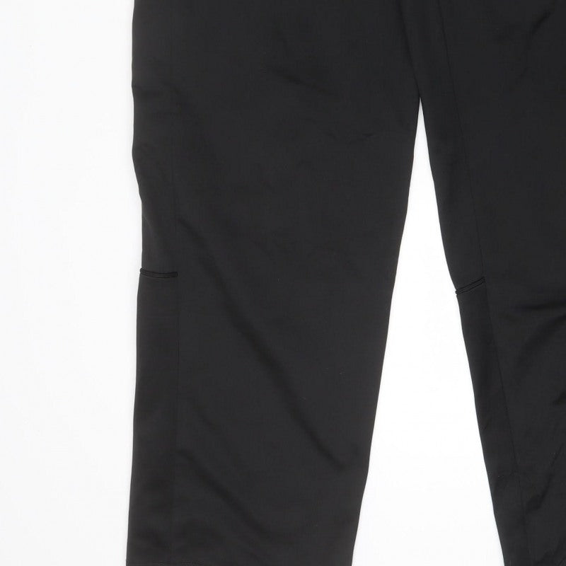Slazenger Men Black 2XL Track Pants Elastic Waist Zip Pocket