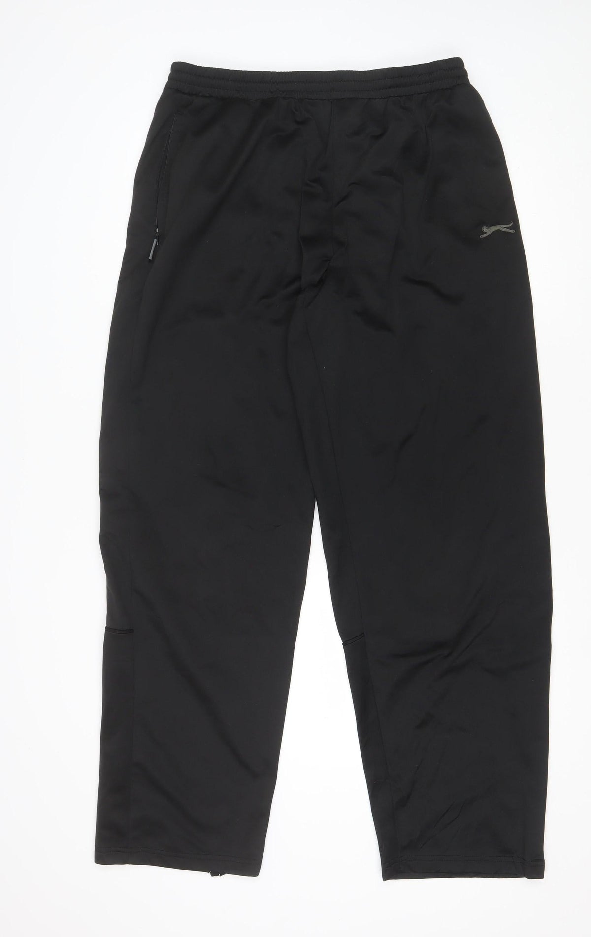 Slazenger Men Black 2XL Track Pants Elastic Waist Zip Pocket